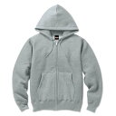 裏起毛 フルジップ パーカー XLサイズ ヘザーグレー 12.5oz ヘビーウェイト 綿混 コットン混 保温力抜群 男女兼用 極寒にも負けない 厚手裏起毛フルジップパーカー XLサイズ(4)