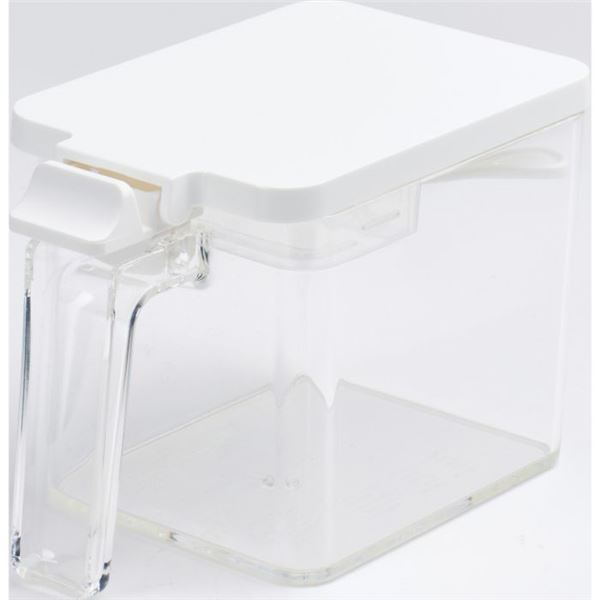 【2個セット】 アスベル フォルマ 密閉プッシュポット（R） 700ml ホワイト A1147 白 密閉性抜群の調味..