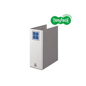 (まとめ)TANOSEE 片開きパイプ式ファイルE A4タテ 100mmとじ グレー 30冊 進化したファイル 便利な片開きパイプ式ファイルE A4タテ、100...