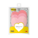 【10個セット】 3M Post-it ポストイット シルエットノート 強粘着 ハート 3M-SSS-HERX10 愛の粘着力で心をつなぐ ハート型シルエットノ...