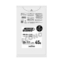 (まとめ) 日本サニパックエコノプラス nocoo in 半透明 45L 0.015mm CE49 1パック(20枚) 【×10セット】 透明感溢れる45Lのエ...