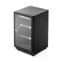 サンワダイレクト防湿庫 容量40L ブラック 200-DGDRY002 1台 黒 湿気を防ぐ40リットルの整理 収納 庫、ブラックカラーでスタイリッシュなデザイ...