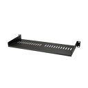 StarTech.com 1U 固定式サーバーラック棚板 19型対応 ブラック CABSHELF1U7V 1枚 黒 19インチラックに取り付け可能な固定式のサー...