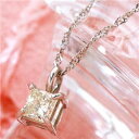 純プラチナ プリンセスカットダイヤモンドペンダント/ネックレス 計0.15アップCT 輝くプリンセスカットダイヤモンドの魅力が溢れる、0.15ctの純プラチナダイヤネックレス 華やかな輝きがあなたの魅力を一層引き立てます(4)