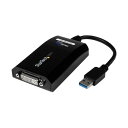 StarTech.com USB 3.0-DVI/VGA ディスプレイ変換アダプタ オス/メス ブラック 2048×1152対応USB32DVIPRO 1個 黒...