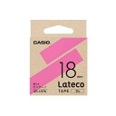 【5個セット】 カシオ計算機 Lateco 詰め替え用テープ 18mm ピンクテープ黒文字 XB-18PKX5 鮮やかなピンクに黒文字が映える 18mm幅のテープが8mも詰まった、使い勝手抜群の詰め替え用テープセット 5個セットでお得にGET レトロな名前から新たなスタイルへ ラテコ詰め替え用