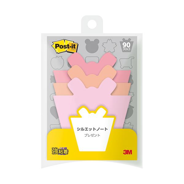 【10個セット】 3M Post-it ポストイット シルエットノート 強粘着 プレゼント 3M-SSS-PRX10 強力な粘着力で、シルエットノートが贈り物に...
