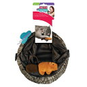 KONG(コング) キャットプレイスペース隠れ家 (ペット用品) 猫を魅了するフェイクフェザーと鈴の音のじゃらしトイ 思い切り遊び、くつろぐ究極の遊び場 癒しと...