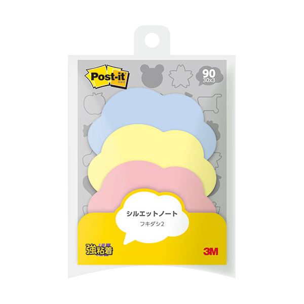 【10個セット】 3M Post-it ポストイット シルエットノート 強粘着 フキダシ2 3M-SSS-FKR2X10 強力な粘着力で、メモやフキダシをしっか...