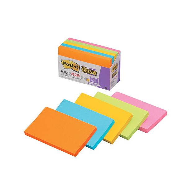3M Post-it ポストイット 強粘着 ノート 5個パック 3M-655-5SSAN 超強力粘着 メモがはがれない 5個入りパック 3Mのポストイット強粘着...