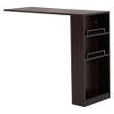 カウンター専用オプションテーブル 机 約幅104×奥行40×高さ84cm ダークブラウン お客様組立品 キッチン 台所 カウンター キッチン 整理 収納 お客様...