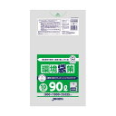 (まとめ) ジャパックス環境袋策 再生原料ポリ袋 半透明 90L LRH93 1パック(10枚) 【×5セット】 90リットルの透明なポリ袋10枚入り5セット ...