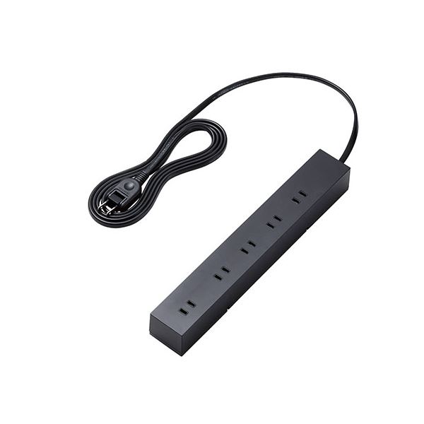 回転脚付上面5口+側面5口タップ 2m T-KF04-21020BK の最新モデル、10口の差込口を備えたパワフルな電源タップ 2mの長さで使い勝手も抜群 多彩な機器を同時に充電・接続できる便利さとスタイリッシュなデザインが魅力 さまざまな場所で快適な電源環境を提供します