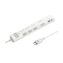 サンワサプライ 節電タップ 2P・4個口 ホワイト 白 3m TAP-B107UC-3W 1個 白 サンワサプライ 節電タップ 2P・4個口 ホワイト 白 3m...