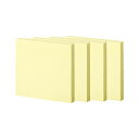 TANOSEE強粘着ふせん 75×75mm パステルカラー・イエロー 1セット(30冊:10冊×3パック) 黄 強力な粘着力を持つ、パステルカラーのイエローふせ...