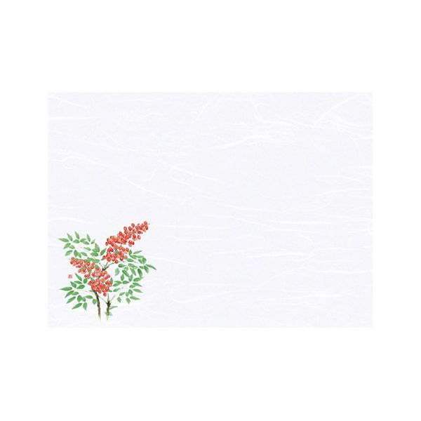 ヤマコー 用美 業務用 尺3雲竜和紙懐石まっと 花彩(はなさい) 南天 (100枚入) yamaco66438 尺3サイズの雲竜和紙で彩られた業務用懐石まっと、花々が南天のように輝く美しい和紙セット 100枚入りで、使い勝手も抜群