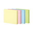TANOSEE強粘着ふせん 75×75mm パステルカラー・4色 1セット(30冊:10冊×3パック) 強力な粘着力を持つ、パステルカラーの75×75mmサイズ...