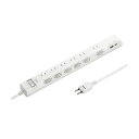 サンワサプライ 節電タップ 2P・6個口 ホワイト 白 3m TAP-B108UC-3W 1個 白 サンワサプライ 節電タップ 2P・6個口 ホワイト 白 3m...
