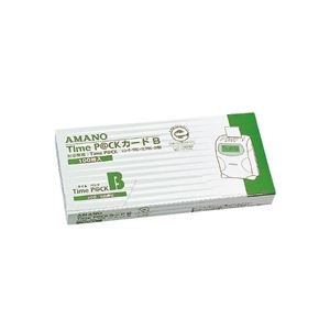 アマノ TimeP@CKカード 4欄印字B(20日締め/5日締め) 1パック(100枚) 効率的な勤怠管理を実現 便利な事務機器、タイムレコーダーカード 20日...