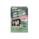 水性外かべ凹凸塗料ツヤあり ベージュ 14L 14リットルの水性外壁用凹凸塗料、ツヤがあり、ベージュ色 壁を美しく仕上げるための理想的な塗料です