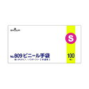 (まとめ) 809 ビニール手袋 100枚 S 粉なし 【×5セット】 手袋の新時代到来 快適な使い心地で手肌を守る パウダーレスならさらに清潔 まとめてお得な...