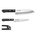燕熟の技 三徳包丁165mm&ペティナイフ135mm&ミニ砥ぎ器 EJH-400 職人の魂込めた極上包丁セット 切れ味抜群、燕熟の技が光る三徳包丁165mm&ペ...