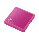 (まとめ) SD/microSD用メモリカードケース プラスチックタイプ ピンク インデックス台紙付 CMC-SDCPP24PN1個 【×10セット】 データ確...