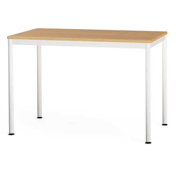 フラットテーブル 机 約100x60cm FDF-1060KMW オーク／ホワイト お客様組立品 白 多目的に活躍するスタイリッシュなワークテーブル 広々100x60cmのフラットテーブルで、ミーティングもPC作業も快適に ナチュラルなオークと清潔感あふれるホワイトの2色展開 組み立て式で簡