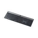 ソーラー充電Bluetoothキーボード SKB-BTEC1BK 太陽光で充電可能な部屋用Bluetoothキーボード 明るい部屋で充電可能なソーラーパネル内蔵...