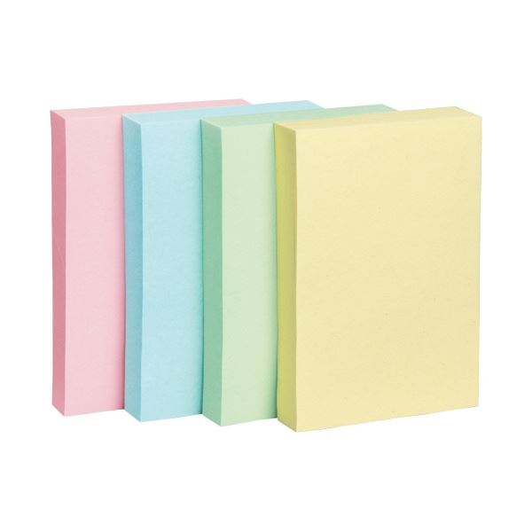 (まとめ)TANOSEE ふせん 75×50mm4色混色1セット(50冊:10冊×5パック)【×3セット】 書き物やメモに最適 便利な付箋セット (まとめ)TA...