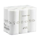 (まとめ) TANOSEEキッチン 台所 タオル 75カット/ロール 1パック(6ロール) 【×10セット】 キッチン 台所 で大活躍 使い捨て不要の便利なキッ...