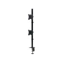 デュアルモニターアーム 上下 2画面 CR-LAC211BK 2つの液晶モニターを上下に設置できるデュアルモニターアーム 作業効率をアップさせる画期的なデザイン...