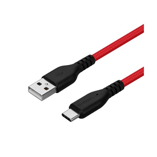 オウルテック やわらか超タフで断線に強い A to Cケーブル 配線 ブラック×レッド 3m OWL-CBA4CA30-BKRE..