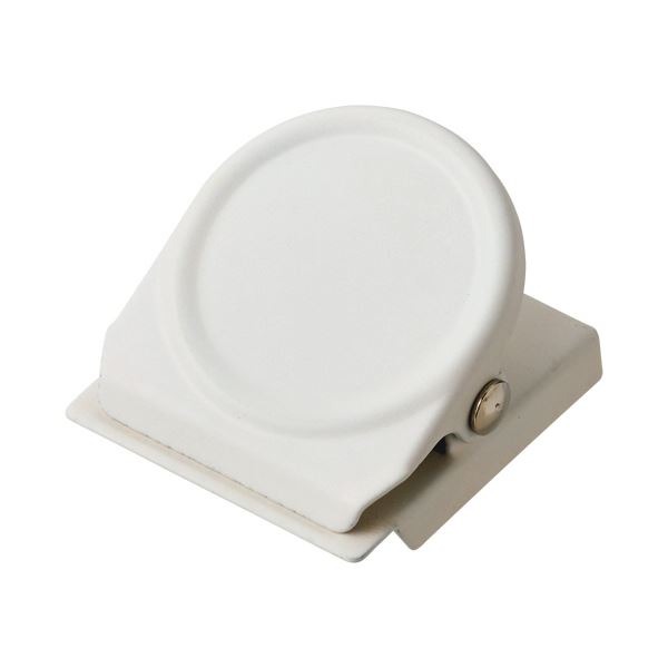 (まとめ)TANOSEE マグネットクリップ S ホワイト 1セット(10個)【×10セット】 白 シンプルで便利なマグネットクリップSホワイトが、10個セット...