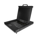 StarTech.com KVMコンソール ラックマウント型 1ポート 17型モニター RKCONS1701 1台 1ポート搭載の17インチモニターを搭載したラ...