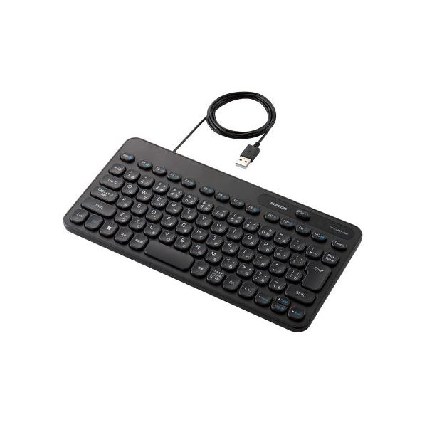 有線ミニキーボード ブラック TK-CM10UMKBK 黒 コンパクトでスタイリッシュなブラックミニキーボード ..