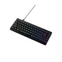 ゲーミングキーボード/Vcustom/有線/着脱式/メカニカル/ネオクラッチキーキャップ/テンキーレス/65%サイズ/スピードリニア(銀軸)/RGB/ブラック ...
