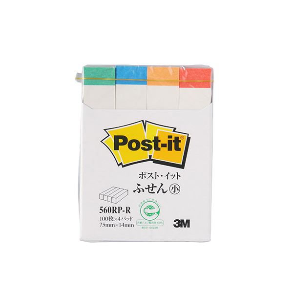 【10個セット】 3M Post-it ポストイット 再生紙 ふせん小 レインボー 3M-560RP-RX10 カラフルな再生紙で、メモもアイデアも輝かせる ポ...