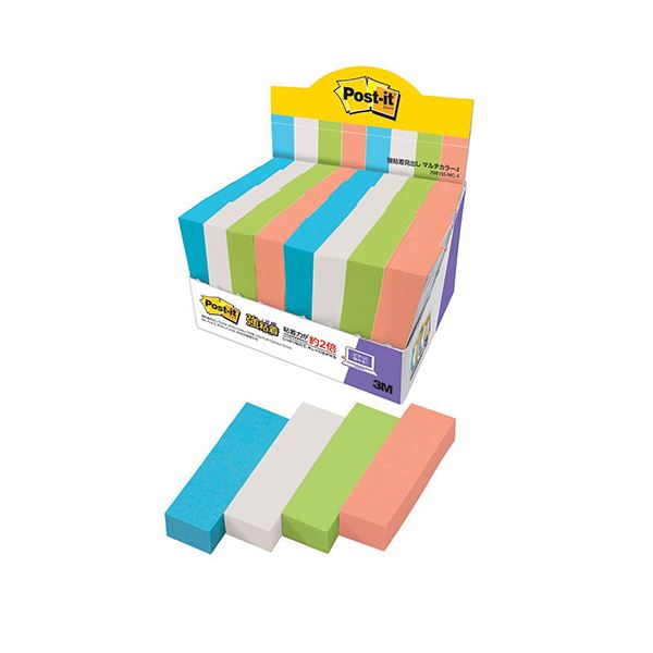 3M Post-it ポストイット 強粘着見出し マルチカラー4 増量パック 3M-7001SS-MC-4 超強力な粘着力で、見出しに彩りを添える 多彩なカラー...
