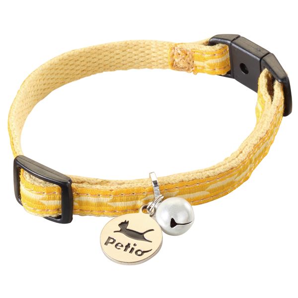 （まとめ）猫小町カラー 矢がすり イエロー【×5セット】 (猫用品/首輪) 黄 和風の風情漂う犬用具（まと..