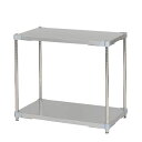 ステンレスシェルフ 整理 収納 棚 キャビネット 46×76cm 2段・H70cm 組立式 ステンレス製の2段式シェルフ 棚 キャビネット 、幅46cm×奥行7...
