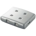 (ELECOM) USB切替器4切替 USS2-W4 便利なオフィス 事務用 アイテム 複数のPC パソコン を簡単切替え 業務効率UP USB接続切替器4ポー...