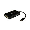 StarTech.com 3in1 USB Type-C接続マルチディスプレイアダプタ ブラック CDPVGDVHDBP1個 黒 USB Type-C接続で複数...