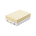 (まとめ) TANOSEE αエコカラーペーパーII A4 クリーム 1冊(500枚) 【×5セット】 クリーム色の500枚入り 環境に優しいαエコカラーペーパ...