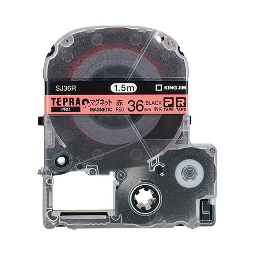 (まとめ) キングジム テプラ PRO テープカートリッジ マグネットテープ 36mm 赤/黒文字 SJ36R 1個 【×4セット】 鮮やかな赤と黒の文字が映える テプラ PRO 36mmマグネットテープ、まとめて4個セット ラベルライター・カッティングマシン用カートリッジで、あなたのアイ (まとめ) キングジム テプラ PRO テープカートリッジ マグネットテープ 36mm 赤/黒文字 SJ36R 1個 【×4セット】 鮮やかな赤と黒の文字が映える テプラ PRO 36mmマグネットテープ、まとめて4個セット ラベルライター・カッティングマシン用カートリッジで、あなたのアイ