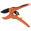 力のいらない 剪定鋏/剪定ばさみ 【全長18cm 刃渡り4.5cm】 整理 収納 ポーチ 安全 安心 ストッパー付き フッ素樹脂加工 『ラチェット』 庭のお手入...