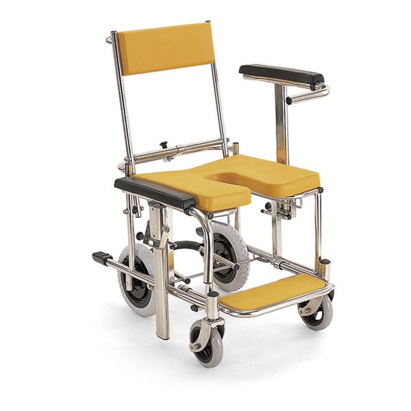 カワムラサイクル シャワーキャリー 入浴用車いす(KS3) イエロー KS3 黄 快適な入浴を叶える、移動式シャワーキャリー 自由自在に動き回りながら、心地よい...