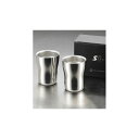 二重カップ/タンブラー 【2pcs】 日本製 国産 ステンレス Uタイプ Made in TSUBAME認定品 〔カフェ バー〕 贅沢な泡立ちを楽しむ、日本製の...