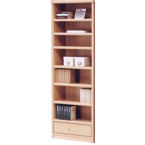 オープンラック 整理 収納 棚 幅65cm ナチュラル 木製 棚板 引き出し整理 収納 付 日本製 国産 Glacso2..