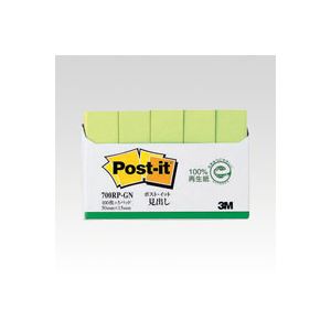 (まとめ) 住友スリーエム ポストイット(R) 再生紙 5個入り 横15×縦50mm 700RP-GN グリーン 5個入 【×10セット】 緑 お得なまとめ買い...